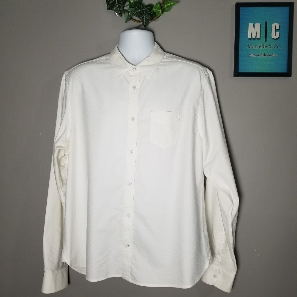 All Saints Morton Polka Dot Long Sleeve Shirt XL